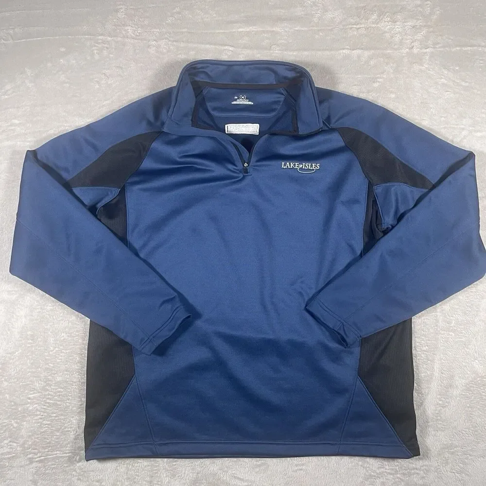 Under Armour Elite Coldgear 1/4 Zip Pullover Mens Size XL‎ Navy Blue Troon Golf
